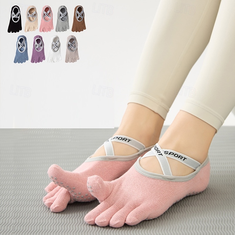 Women Five Toes anti-friction Sweat-absorbent Non-Slip Floor Socks For Pilates Dance