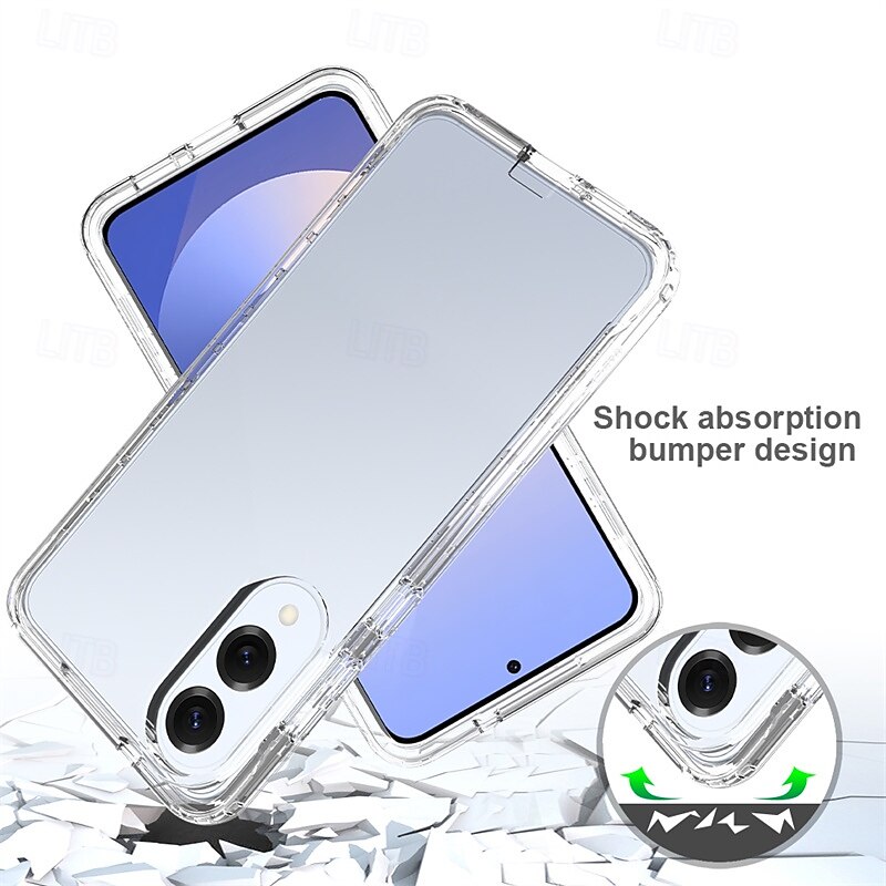 Phone Case For Samsung Galaxy S25 S25 Edge S24 S23 Ultra Plus A16 A25 Back Cover Transparent Shockproof TPU PC4