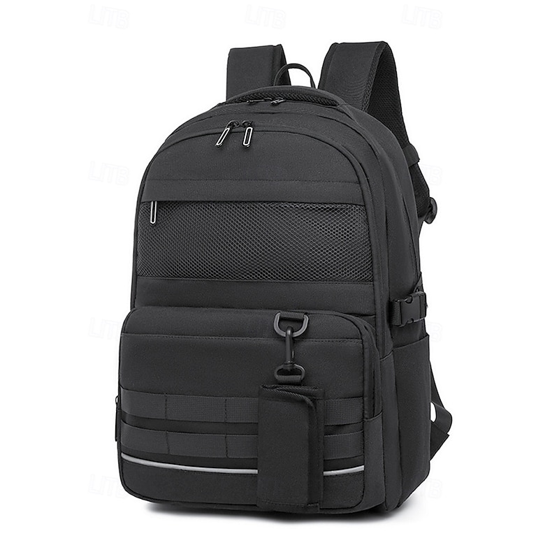 Men's Large Capacity Water-Repellent Laptop Backpack, Multi-Compartment Outdoor Travel Bag with Reflective Strip, Casual Work and School Backpack for Teen Boys and Adults3