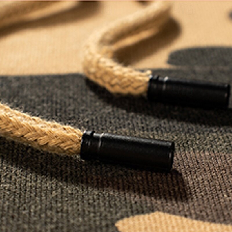 Men's Hoodie Pullover Hoodie Sweatshirt Fleece Hoodie Tactical Black Green Khaki Hooded Camouflage Patchwork Front Pocket Sports & Outdoor Casual Daily Streetwear Cool Sportswear Fall & Winter4