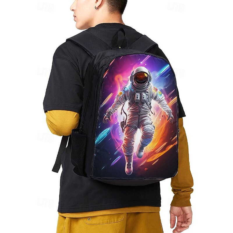 Kids' 3-Piece Astronaut Backpack Set – Colorful Galaxy Space Print School Backpack, Insulated Lunch Bag, and Pencil Case for Boys and Girls, Ideal for School, Travel and Birthday Gifts2