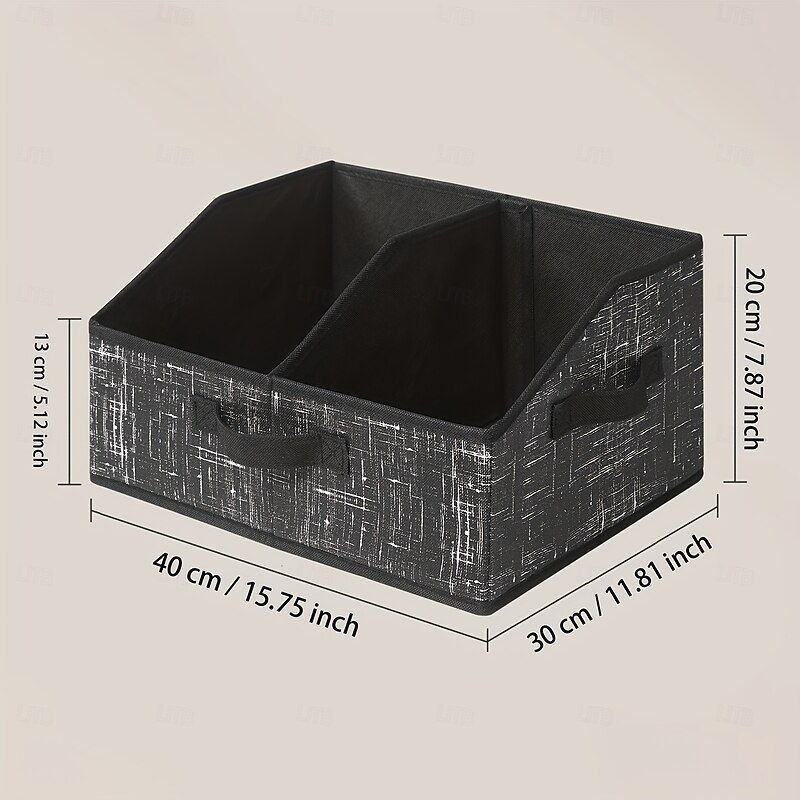 Foldable Clothing Storage Organizer Bag with Dividers,Collapsible Thickened Closet Drawer Box for Underwear and Clothes, Multi-Handle Fabric Storage Bin for Bedroom Wardrobe3