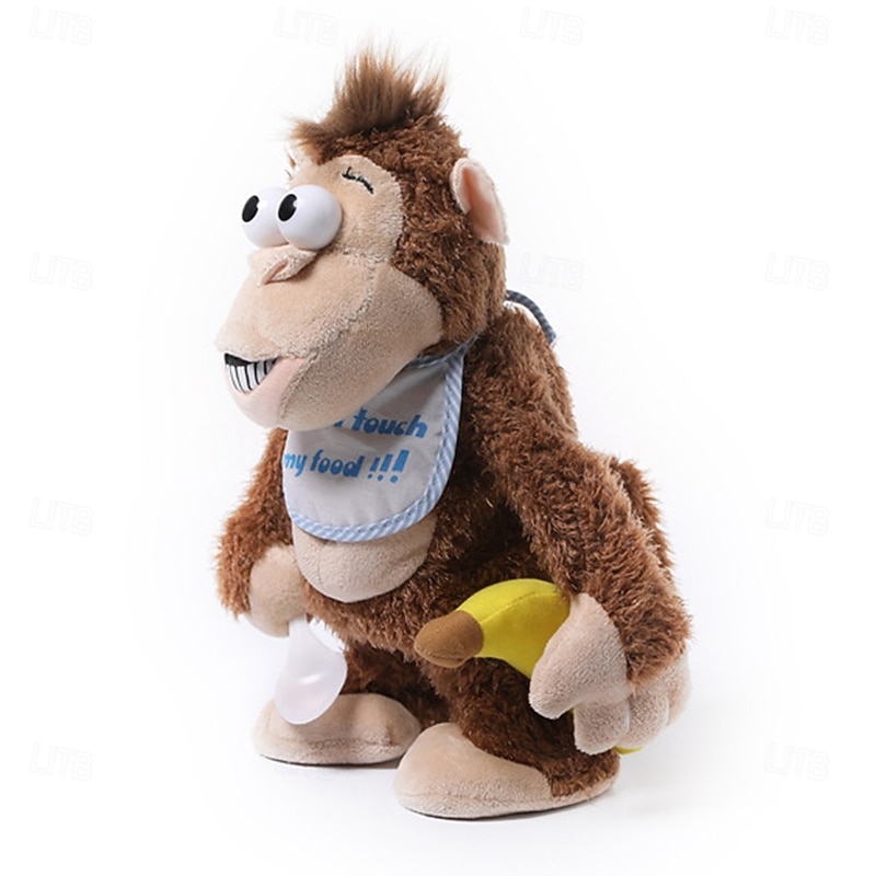 Monkey Stuffed Animals The Playful Monkey Interactive Toy Monkey Plush Don't Take His Banana Interactive Monkey Banana Realistic Plush Kids Toy3