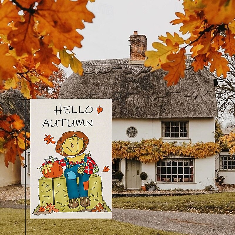 Halloween Fall Garden Flag, Double-Sided Seasonal Yard Decoration, Durable Weather-Resistant Outdoor Banner for Lawn, Patio, and Garden Décor2