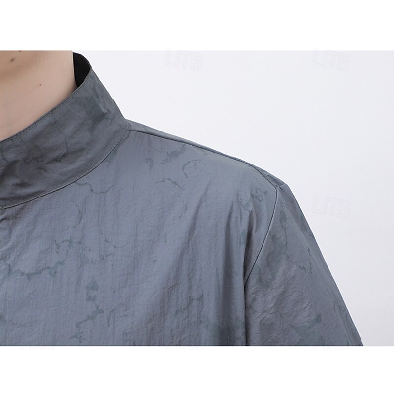 Men's Outdoor Jacket Hiking Jacket Outdoor Waterproof Sun Protection Breathable Quick Dry Hiking Outfits Hiking Clothes Spring Autumn / Fall Jacket Tennis Golf Running Camo Dark Grey Black White3