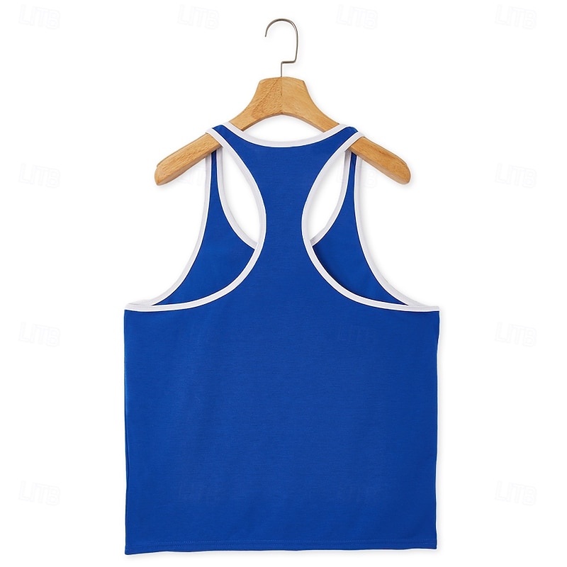 Men's Tank Top Vest Undershirt Sleeveless Shirt Sleeveless Deep V Scoop Neck Summer Plain Fashion Sporty Classic Street Casual Sports Black White Red Top Tee for Men3