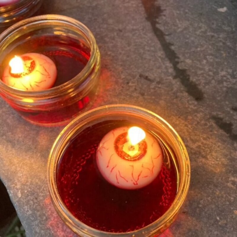 Halloween Party Decoration Eyeball Candle Halloween Eyeball Floating Candle Glowing2