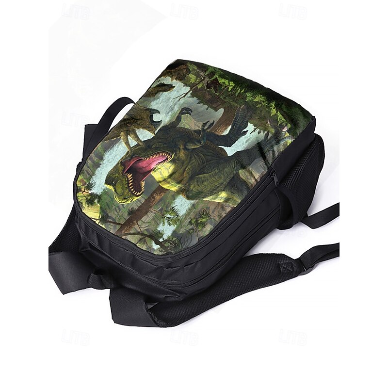 3-Piece Dinosaur Backpack Set for Kids – T-Rex Print School Bag with Lunch Bag & Pencil Case, Durable Lightweight Bookbag for Boys & Girls, Ideal for School, Travel and Birthday Gifts Vincent Hie4