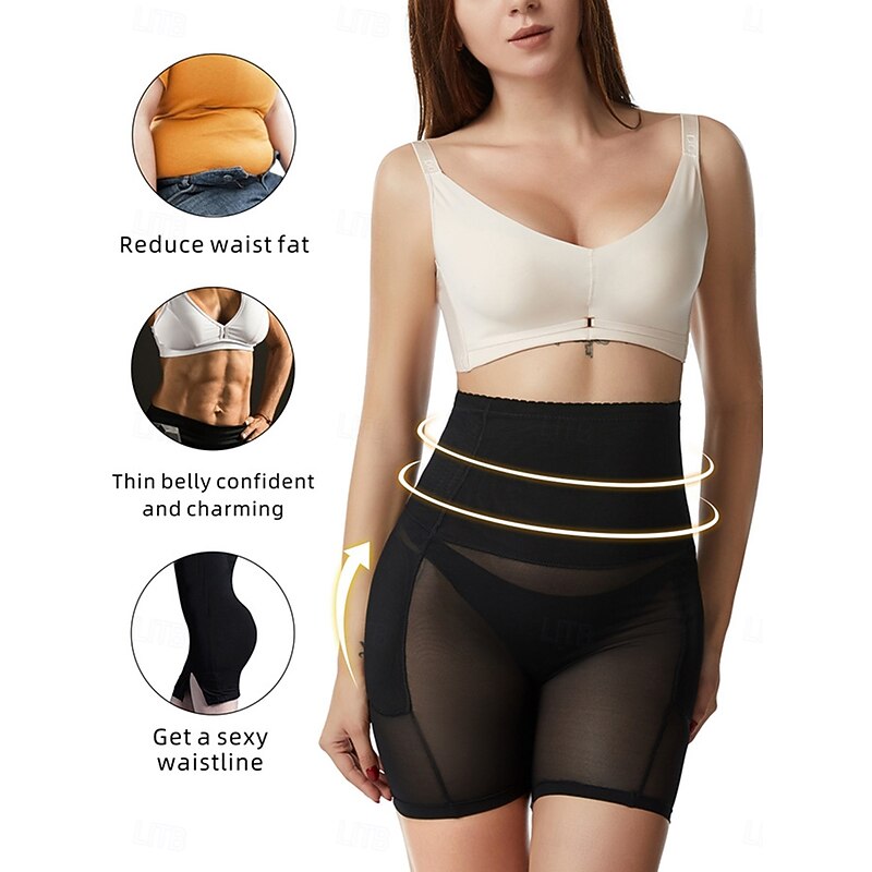 Women's Shapewear Shapewear Short High Waist Plain Elastic Waistband Soft Comfortable Stretchy Yoga Cuticolor Black Summer Spring Slim Fit