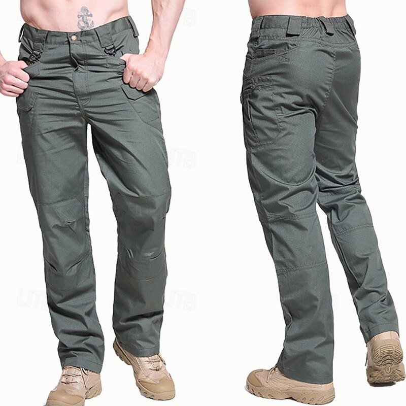 Men's Hiking Pants Trousers Hiking Trousers Outdoor Regular Fit Waterproof Windproof Quick Dry Lightweight Pants / Trousers Pocket Elastic Waist Black Yellow Camping / Hiking Golf Running M L XL XXL