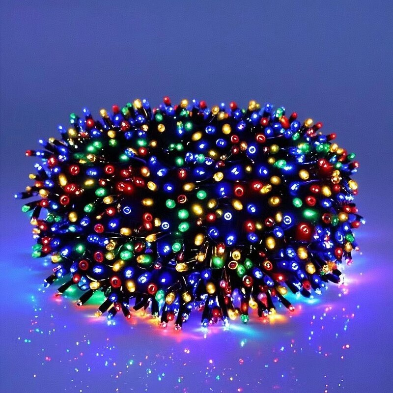 15m String Lights 800 LEDs EL 5mm 1Set Mounting Bracket 1PC Multi Color Creative String Lights Holiday Lights Outdoor Holiday Wedding 24 V