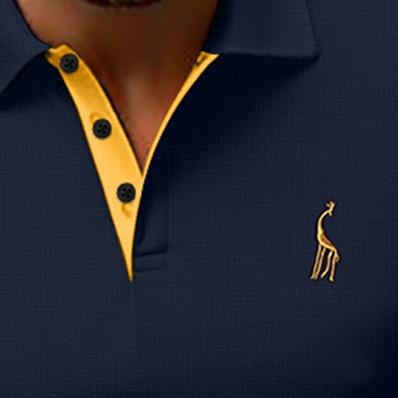 Men's Cotton Polo Shirt Golf Shirt Casual Sports Lapel Ribbed Polo Collar Short Sleeve Fashion Basic Plain Classic Summer Spring Slim Fit Black White Yellow Navy Blue Cotton Polo Shirt2