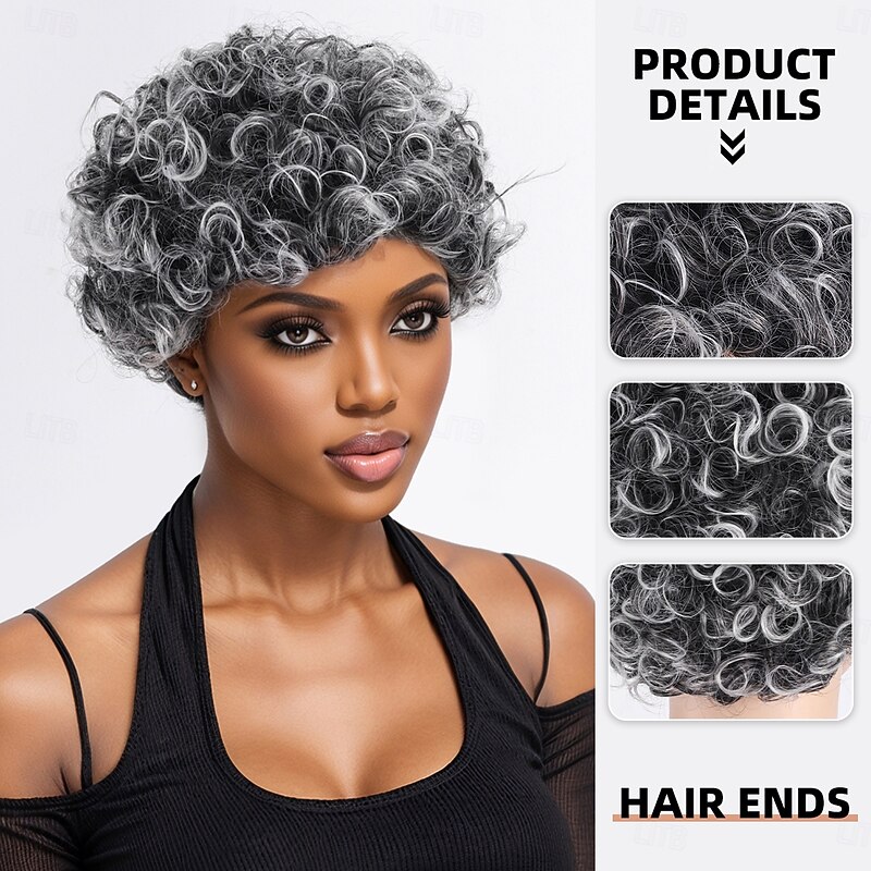 Synthetic Wig Wavy Curly Weave Asymmetrical Neat Bang Machine Made Wig 30 inch 32 inches A1 Synthetic Hair Women's Classic Comfortable Color Gradient Multi-color2