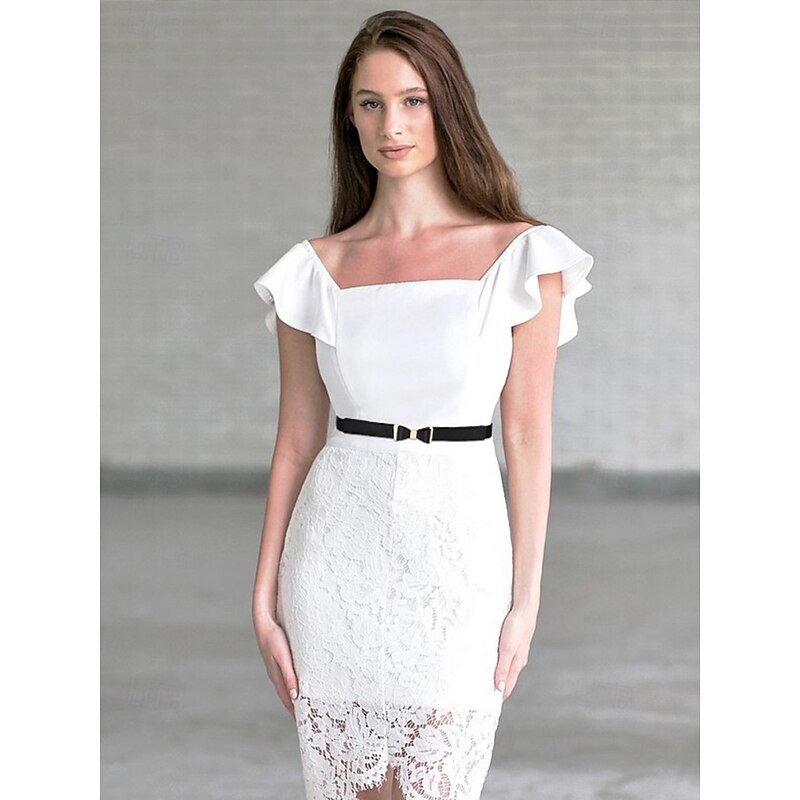 Women's Bowknot Elastic Waist Belt – Faux Leather Dress Belt with Metal Buckle, Elegant Skinny Style for Office, Party or Formal Outfits3