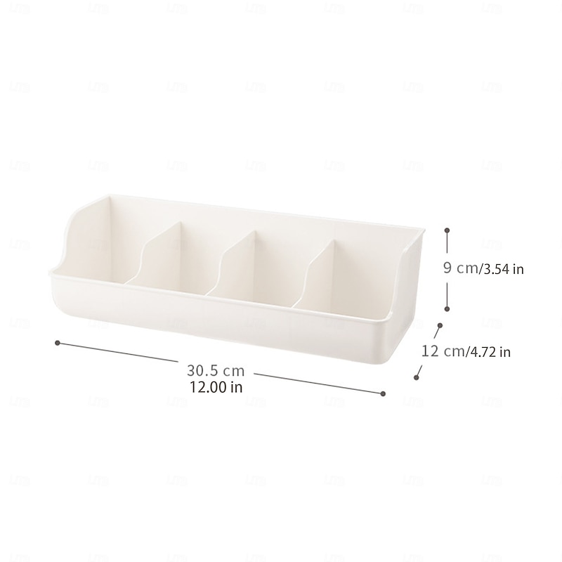 Wall-Mounted 4-Grid Organizer Box, Transparent No-Drill Storage Case for Jewelry, Cosmetics, and Small Accessories3