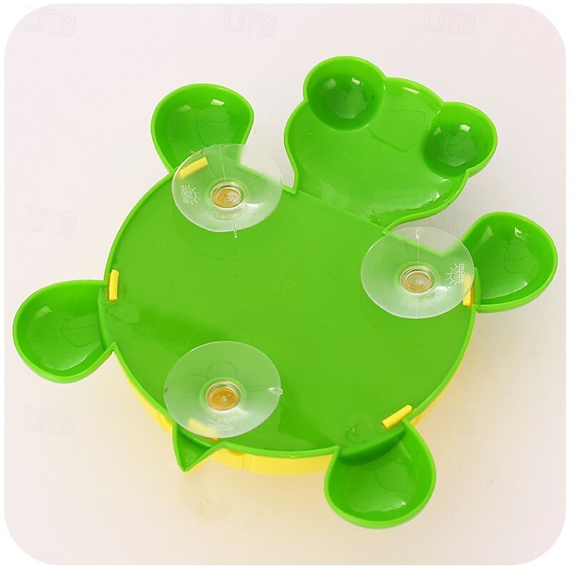 1pc Turtle Toothbrush Holder with Strong Suction Cup, Wall-Mounted Bathroom Organizer for Toothbrushes and Toothpaste Storage4