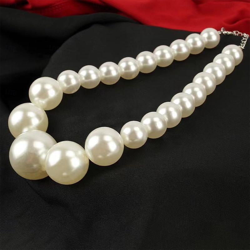 Bridal Jewelry Sets 1 set Pearl Alloy Earrings Necklace Women's Elegant Stylish Sweet Jewelry Set For Wedding Work Special Occasion4