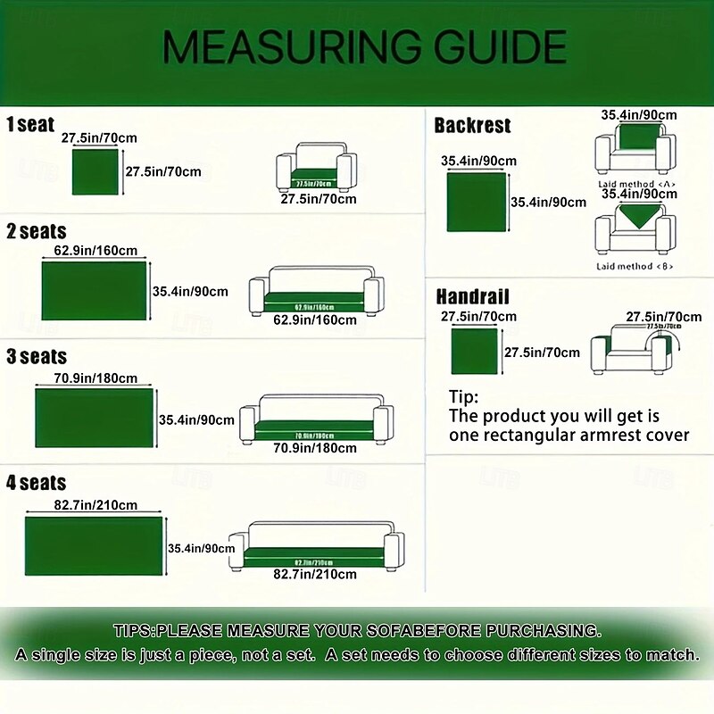 1pc Non-Slip Sofa Cover - Classic Quilted Polyester Fabric, for 1-4 Seat Sofas, Perfect for Living Room, Office, Bedroom, or Outdoor Use (Armrests & Backrest Not Included), Sofa Protection Cover2