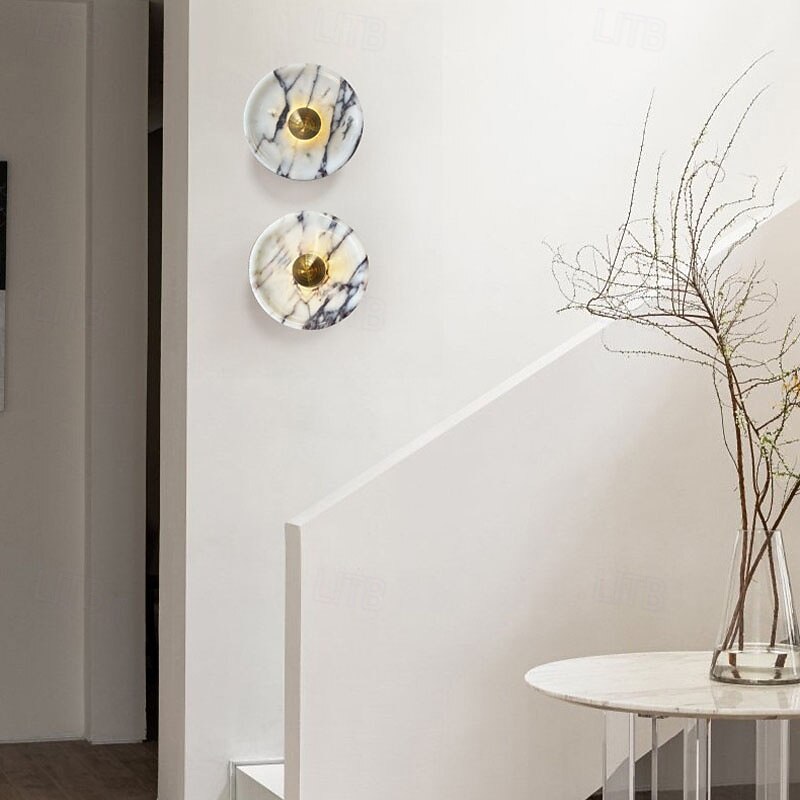 LED Wall Sconces Marble Wall Lamps Wall Sconces Bedroom Shops Cafes Wall Light 110-240V2