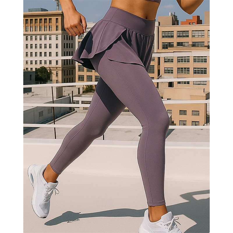 Women's Running Pants Running Skirt with Tights Elastic Waistband High Waist Pants / Trousers Sports & Outdoor Casual Lightweight Breathable Tennis Golf Running Regular Fit Sportswear Activewear3