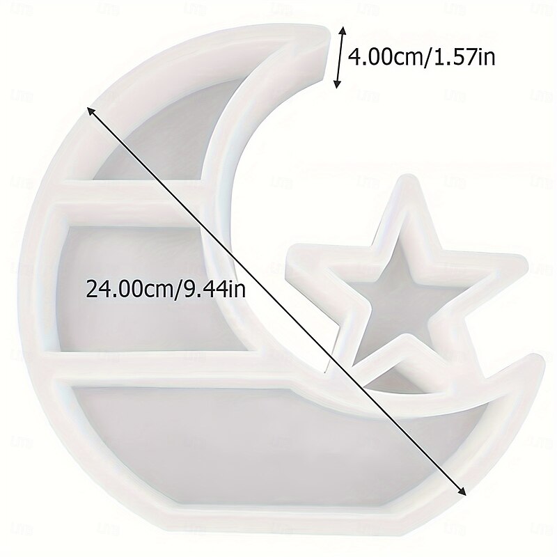 1pc Silicone Moon Star Shelf Mould Crescent Display Shelf Tray for DIY Jewellery Shelf Storage Rack Storage Box Crafts Home Decoration4