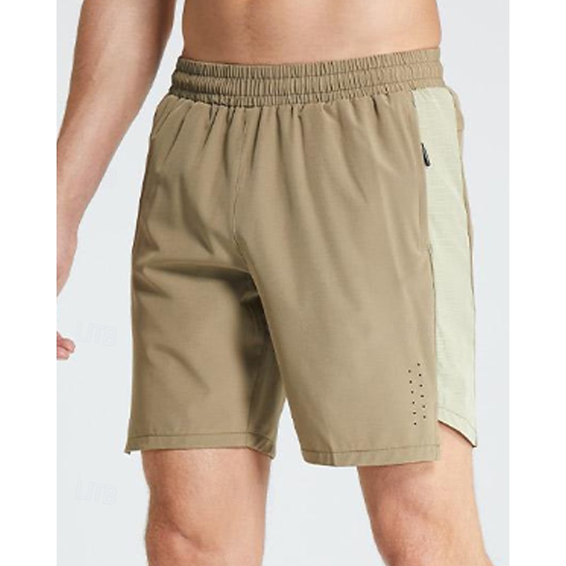 Men's Running Shorts sport pants Zipper Shorts Outdoor Sports & Outdoor Street Breathable Quick Dry Lightweight Elastic Tennis Golf Running Regular Fit Sportswear Activewear Solid Colored Black Blue