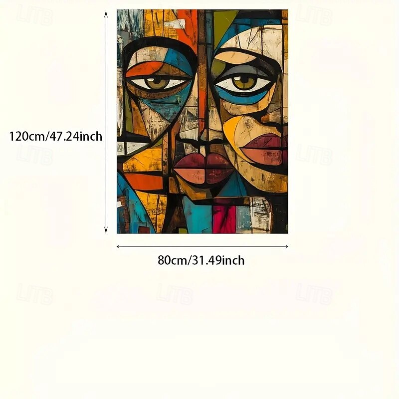 One Piece Unframed Modern African Abstract Art Canvas Print Mixed Tones Modern Wall Painting Poster Suitable For Living Room And Bedroom Decor Unframed3