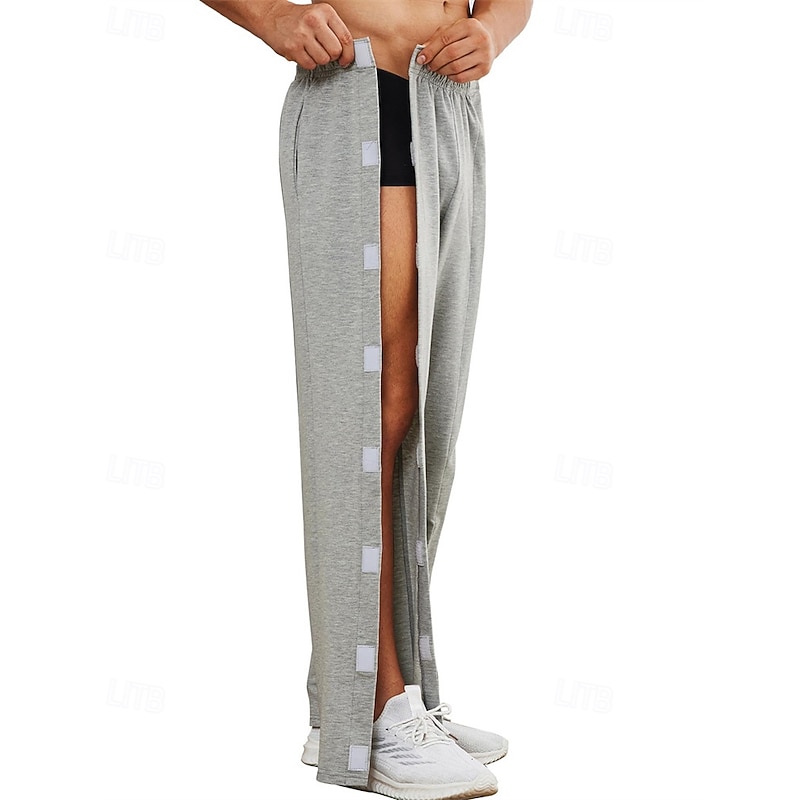 Men's Athletic Pants Sweatpants Tear Away Pants Trousers Pocket Elastic Waist Drawstring Plain Comfort Sports Outdoor Daily Fashion Casual Black Navy Blue Micro-elastic2