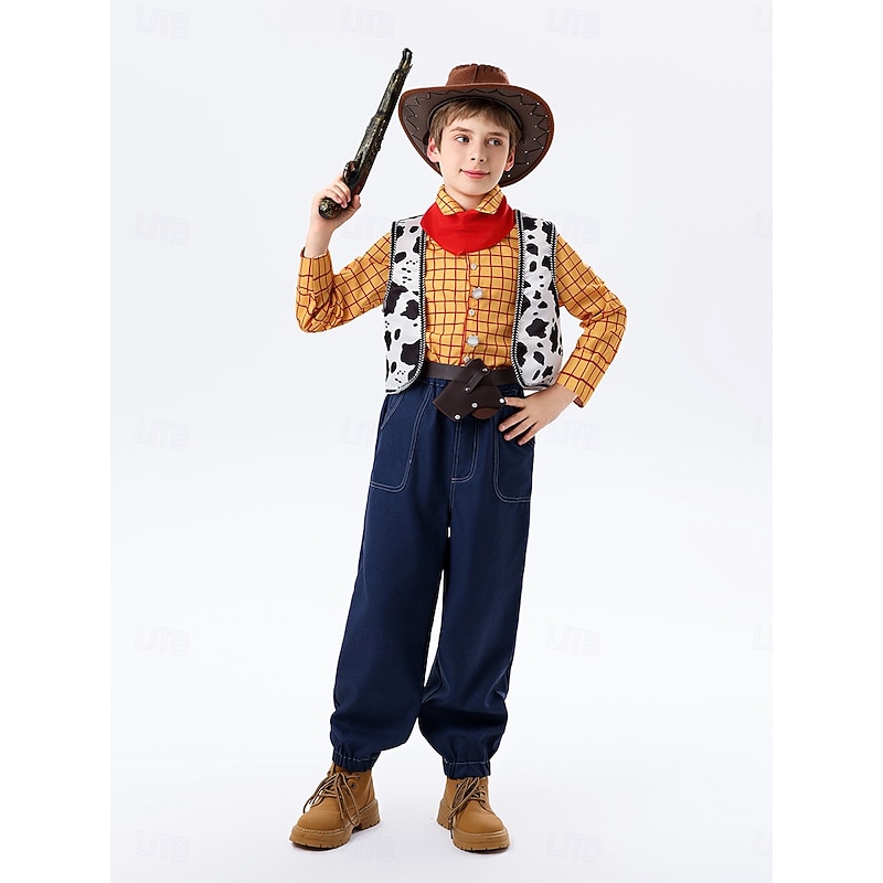 Toy Story Woody Cosplay Costume Halloween Props Masquerade Anime Halloween Movie Cosplay for Boys' Kid's Christmas Halloween New Year Party Casual Daily4