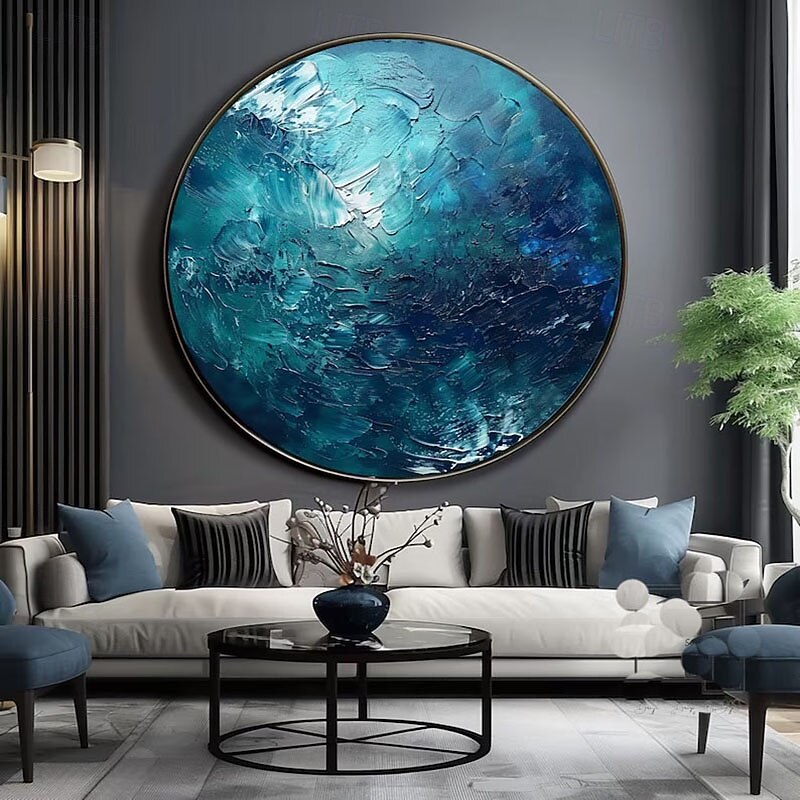 Large Hand Painted Oil Painting On Canvas Abstract Colorful Abstract Seascape Painting Wall Art Handmade Artwork For Home Decor Best Gift4