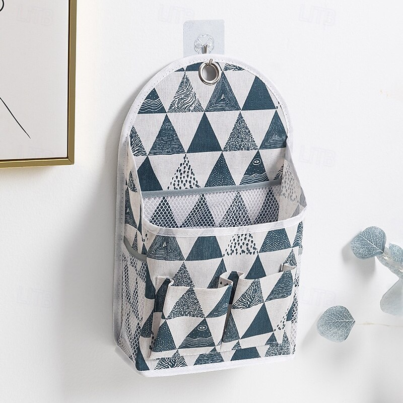 Bedside Hanging Storage Caddy, Fabric Bed Organizer Pocket for Dorm Room, Back to School Essentials, College Bunk Bed Hanging Bag4