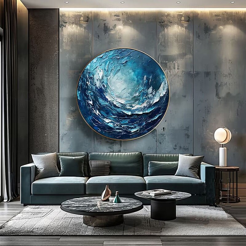 Large Hand Painted Oil Painting On Canvas Abstract Colorful Abstract Seascape Painting Wall Art Handmade Artwork For Home Decor Best Gift3