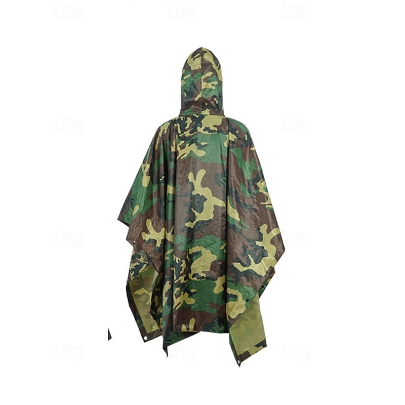 Men's Women's Hiking Jacket rain coat Outdoor Waterproof Windproof Quick Dry Lightweight Hiking Outfits Hiking Clothes Autumn / Fall Raincoat Camping / Hiking / Caving Camo Army Green Blue Dark Green4