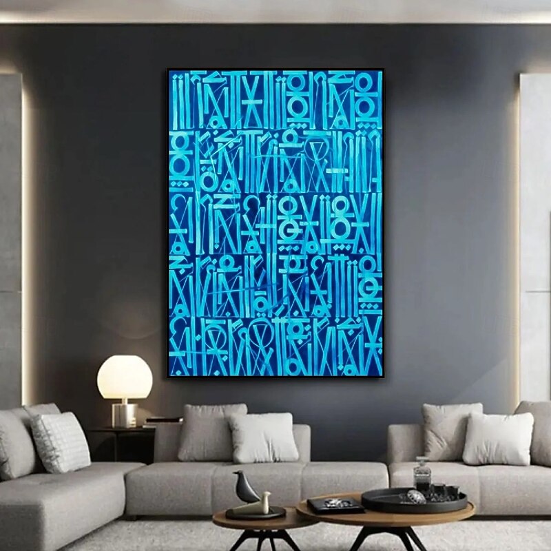 Oil painting Hand painted paintings Large Abstract Canvas Art Blue Minimalist Abstract pop art Painting Nordic Abstract street art Painting Living Room Abstract Painting Boho Abstract Wall Art4