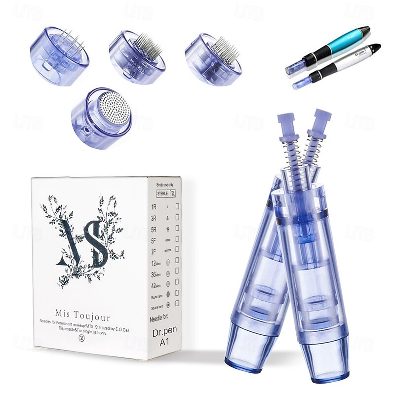 15pcs/box 12/36/42Pin Round Nano Dr Pen A1 Cartridge Microneedling Face Skincare BB glow Makeup