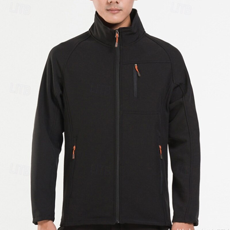 Men's Hiking Jacket Hiking Fleece Jacket Winter Outdoor Thermal Thick Winter Fleece Jacket Black Red Dark Navy Royal Blue Grey2