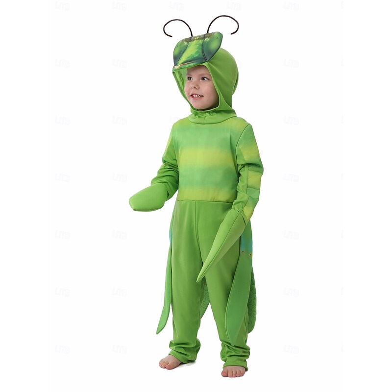 Kermit the Frog Halloween Kigurumi Pajamas Onesies Fairy Tail Animal Cosplay Kid's Boys' Girls' Halloween Carnival World Book Day Performance Educational Dress Up School Event Dress Up Easy Halloween3