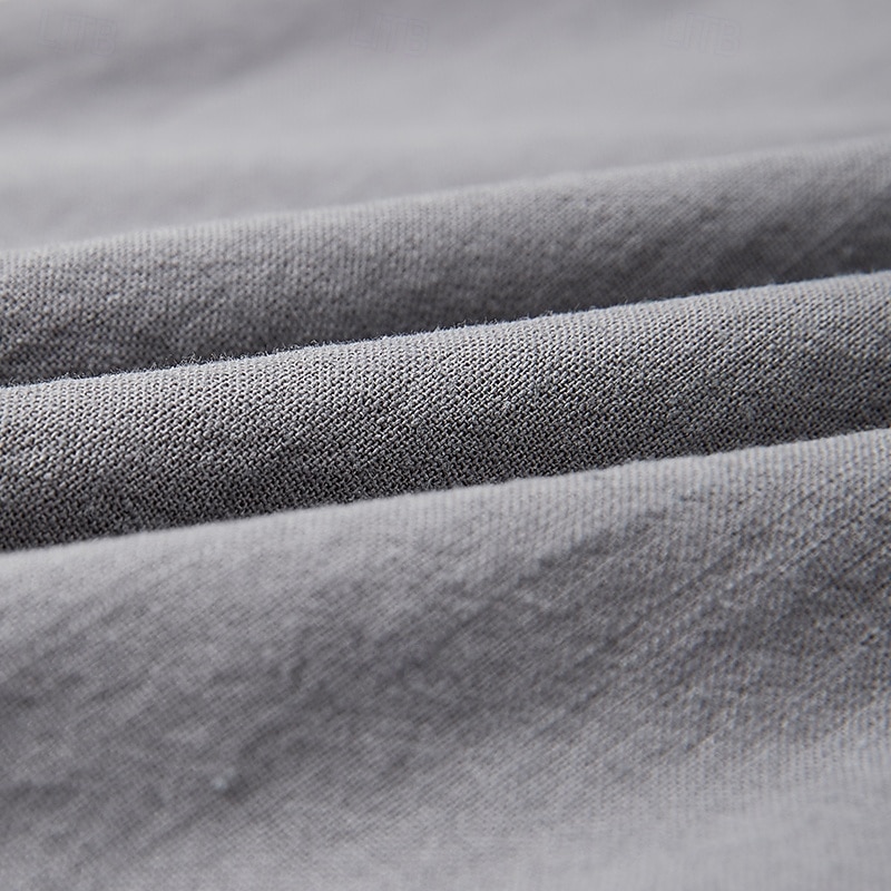 Men's Shirt Linen Shirt Summer Shirt Button Down Shirt Casual Shirt Beach Shirt Plain Vacation Casual Black White Light Green Pink Short Sleeve Collar Summer Clothing Apparel2