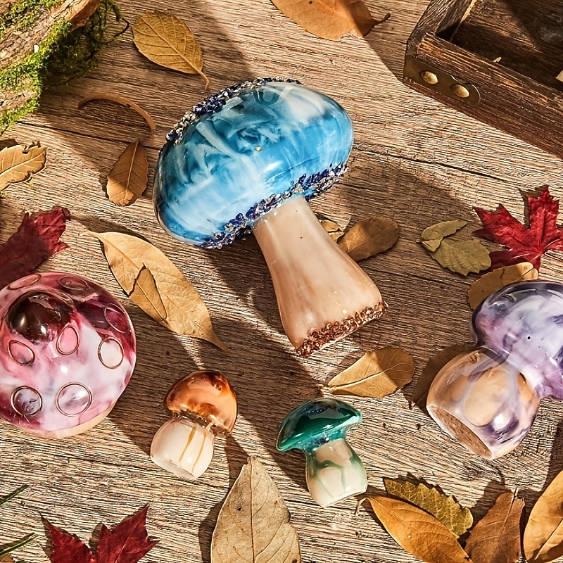 5Pcs Mushroom-Shaped Silicone Molds Set - Create Unique Home Decors with 5 Different Size Molds for Epoxy Resin Casting DIY Craft and Artistic Projects - Ideal for Crafting Jewelry Making3