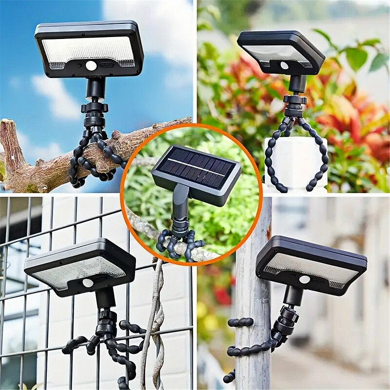 Solar Powered Motion Sensor Door Light Octopus Courtyard Street Lamp Household Wall Lamp Outdoor Courtyard Garden Sensing Waterproof Lighting Lamp  1PC3