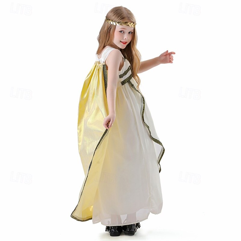 Cleopatra Halloween Masquerade Halloween Kid's Girls' Halloween Carnival Children's Day Carnival Halloween Easy Halloween Costumes Dress Up3