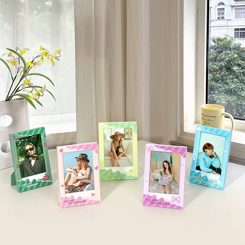 5PCS Mini Polaroid Photo Frames, Simple INS Style Hollow Frame Set for Tabletop Display, Living Room, Bedroom, Study Decor2