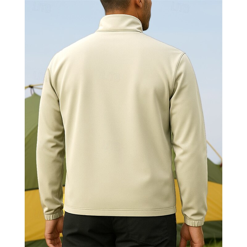 Men's Hiking Jacket Sport Jacket Rain Coat Outdoor Waterproof Lightweight Breathable Hiking Outfits Hiking Clothes Spring Autumn / Fall Jacket Tennis Golf Running Solid Color Black Ivory Navy Blue2