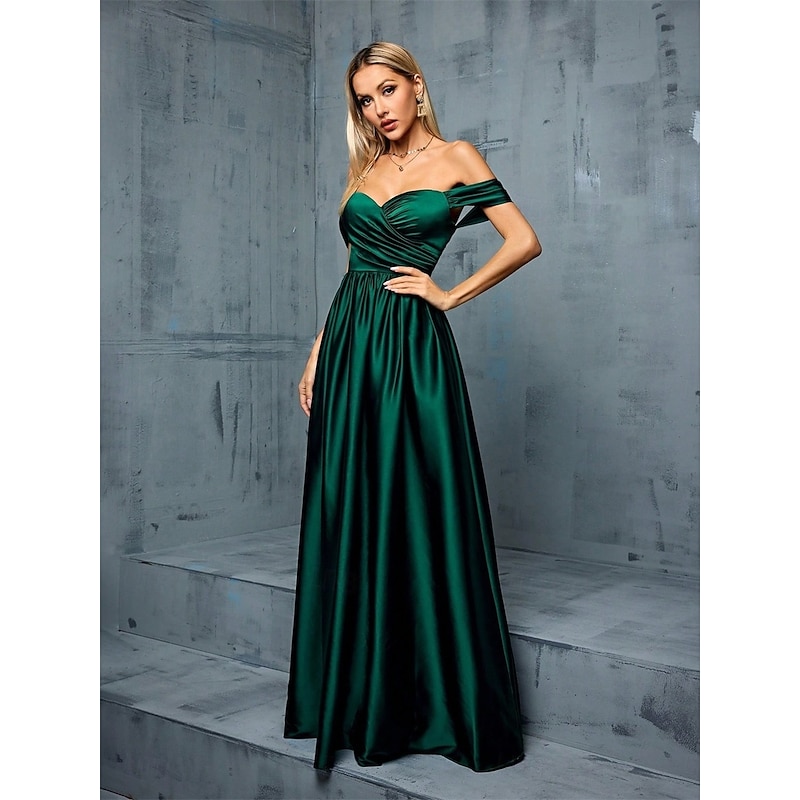 A-Line Quinceanera Dresses Elegant Dress Formal Wedding Floor Length Sleeveless Strapless Satin Backless with Pleats2