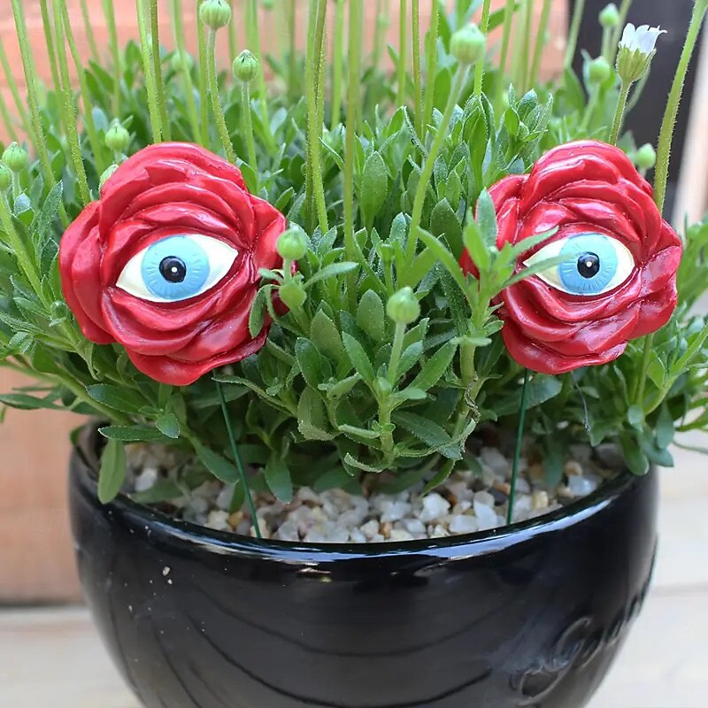 6 Pieces Spooky Eyes Monster Garden Insert Decoration Resin Crafts Decorations Fun Mini Garden Lawn Decor Gifts Lawn Decor Halloween Decorations4