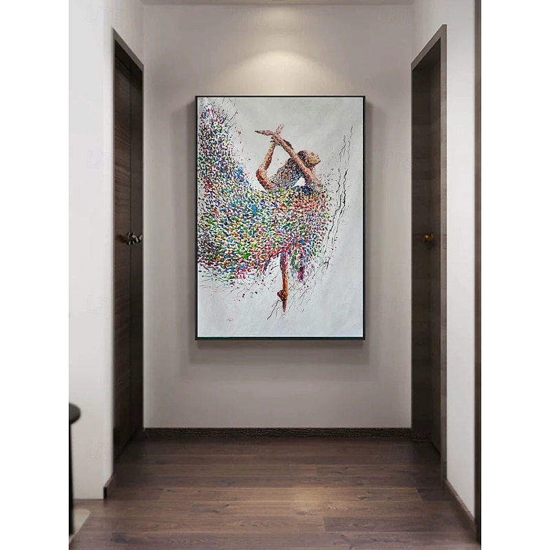 Dance Painting, abstract wall art framed, Ballerina Wall Art, Large Dancing Painting, Dance Home Painting,Dancer Wall Art, Party Gifts3