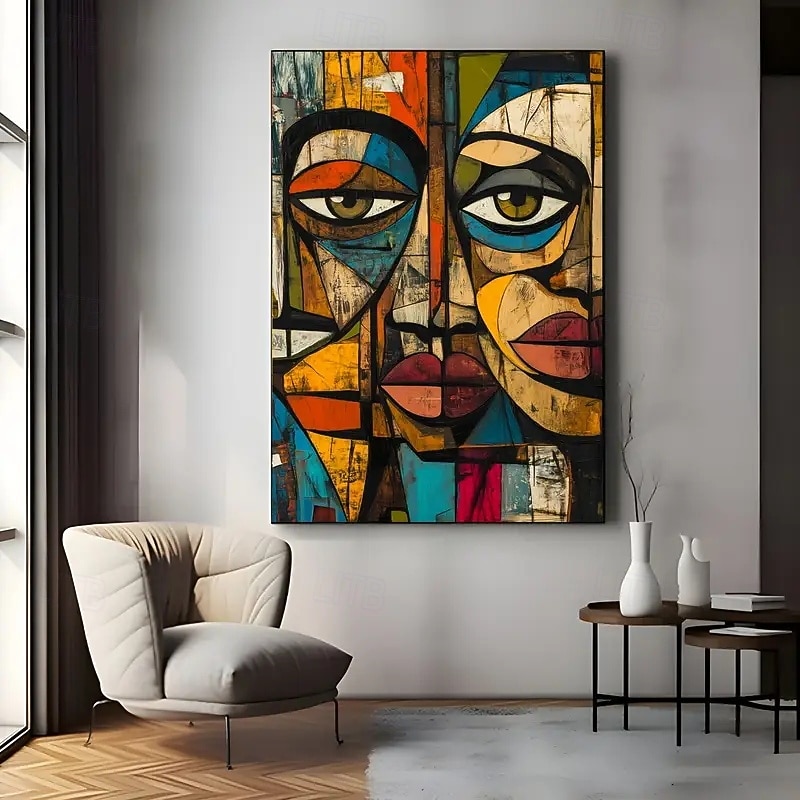 One Piece Unframed Modern African Abstract Art Canvas Print Mixed Tones Modern Wall Painting Poster Suitable For Living Room And Bedroom Decor Unframed2