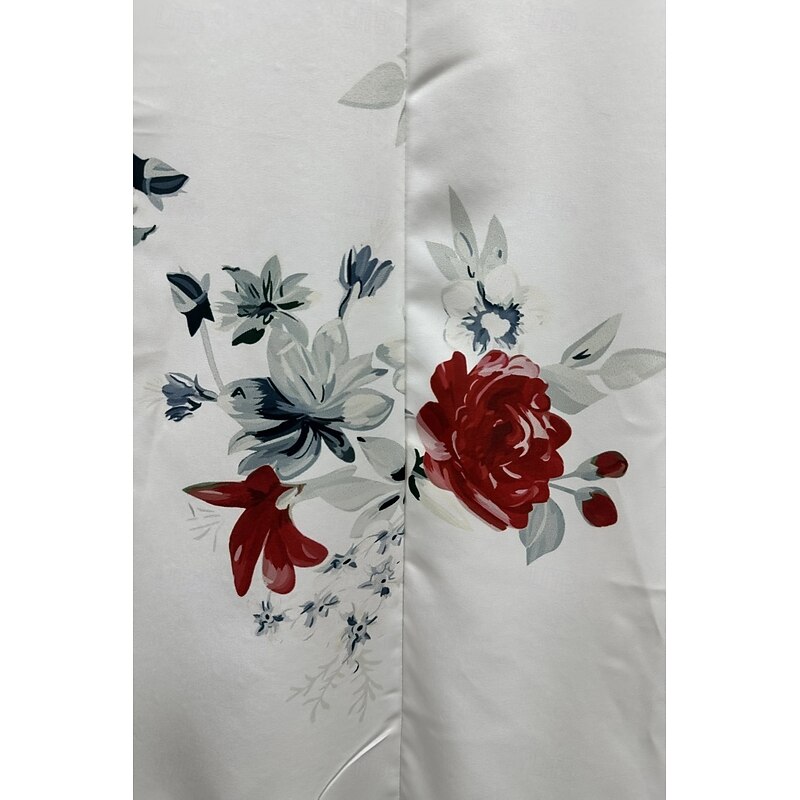 Women's Midi Dress Print Dress Fashion Daily Regular Fit Flower 3/4 Length Sleeve V Neck White Summer3