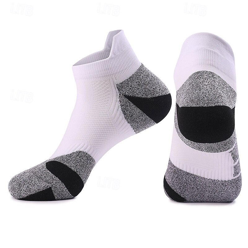 1 Pair Women's Running Socks Sports Socks Breathable Quick Dry Anti-Bacterial cushioned Outdoor ankle Patchwork Nylon Violet Black White for Ski / Snowboard Running Camping / Hiking / Caving4