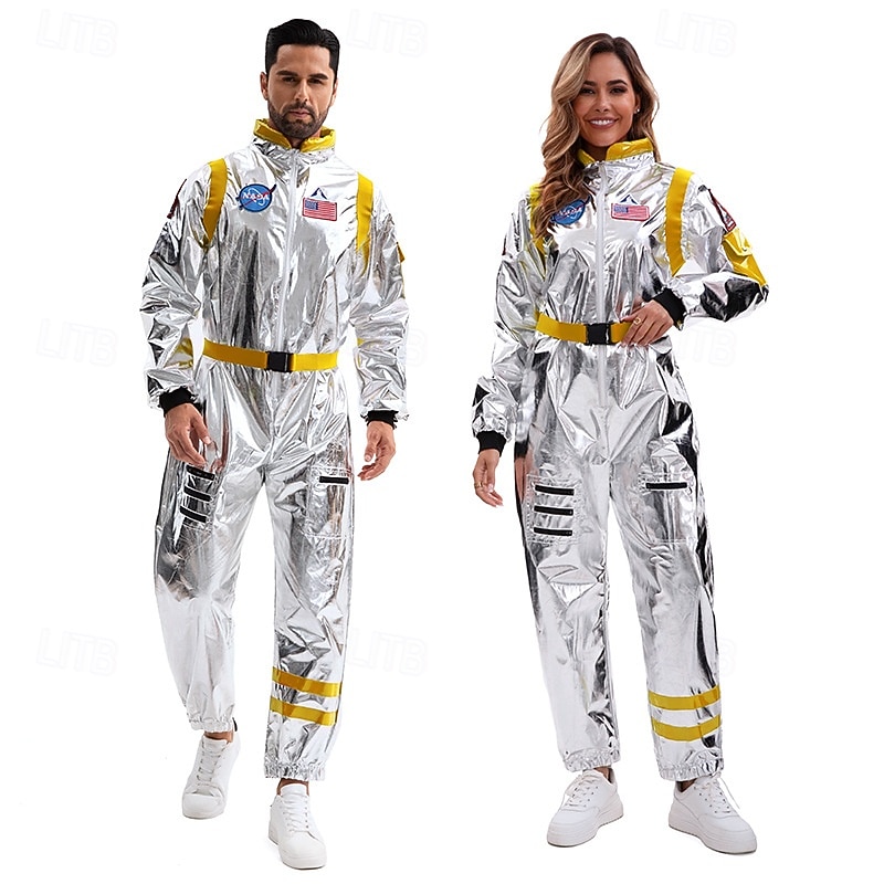 Astronaut Halloween Cosplay Costume Halloween Adults' Couple's Men's Women's Halloween Carnival Carnival Halloween Easy Halloween Costumes Dress Up